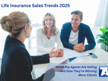 Independent life insurance agent meeting with clients to discuss coverage options and financial planning in 2025.